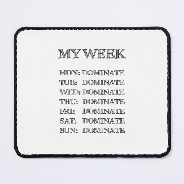 Item preview, My Week Schedule - Dominate Daily Motivation designed and sold by hiunlimit.