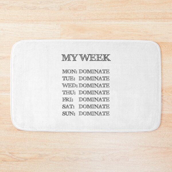 Item preview, My Week Schedule - Dominate Daily Motivation designed and sold by hiunlimit.