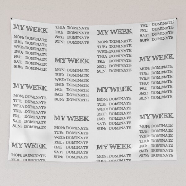 Item preview, My Week Schedule - Dominate Daily Motivation designed and sold by hiunlimit.