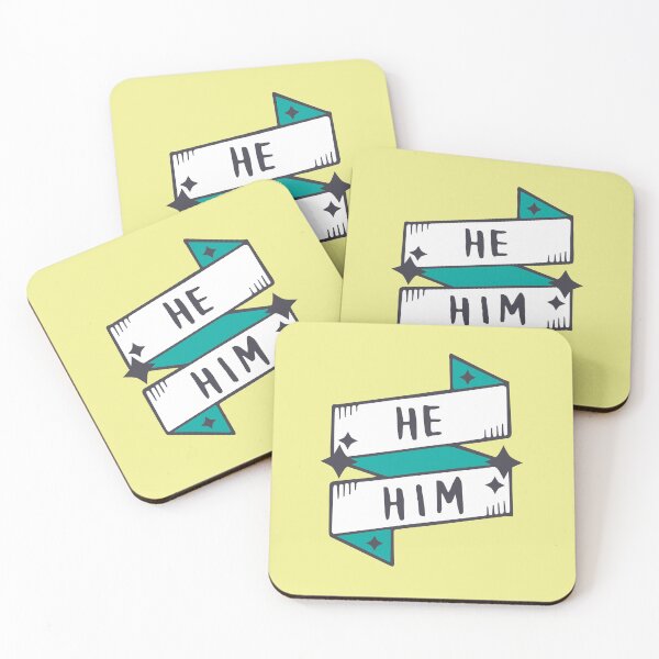 Item preview, He / Him (Masculine) in Light Yellow designed and sold by LaurenTowner.