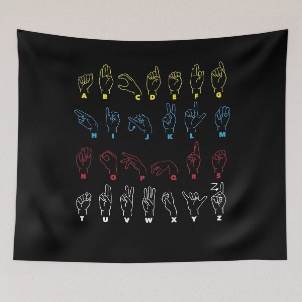 Item preview, ASL Alphabet Teacher American Sing Language ASL Chart designed and sold by ShopTheStyle.