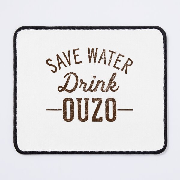 Item preview, Grunge Vintage Save Water Drink Ouzo designed and sold by nedrae.