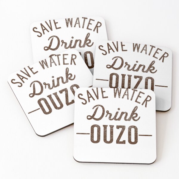 Item preview, Grunge Vintage Save Water Drink Ouzo designed and sold by nedrae.