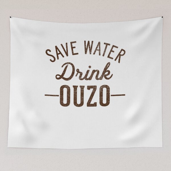 Item preview, Grunge Vintage Save Water Drink Ouzo designed and sold by nedrae.