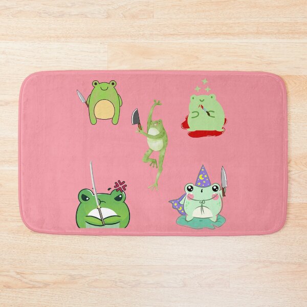 Item preview, Cute Cartoon Kawaii Frog holding knife Pack | adorable knife animals | Japanese Kawaii aesthetic | Kawaii knife Frog | Froggy knife | Chibi kawaii frog and mushrooms designed and sold by Saffire6.