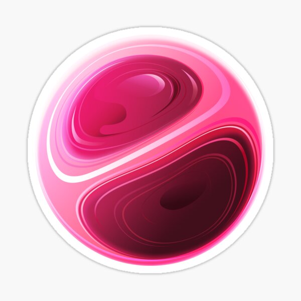 Abstract red-pink sphere Sticker