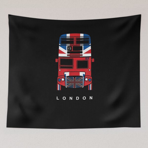 Item preview, Famous London Double Decker Red Bus With UK Flag Pattern designed and sold by nedrae.