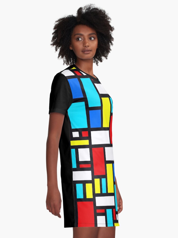 Alternate view of Bauhaus-esque Mid Century Modern 4 Graphic T-Shirt Dress