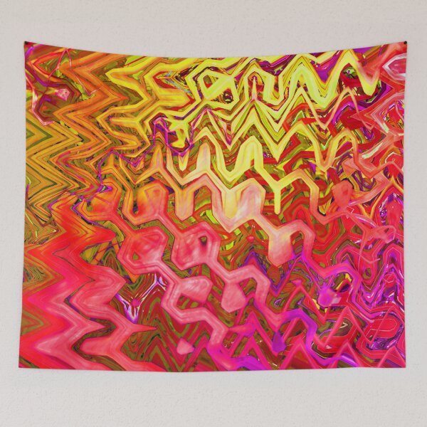 Item preview, Boho Colors Abstract Earthy Mystical Mix Yellow Ochre Burnt Orange Coral Pink Magenta 1 of 4  designed and sold by Beachy.