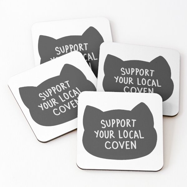 Item preview, Support Your Local Coven (black cat version) designed and sold by shysnail.