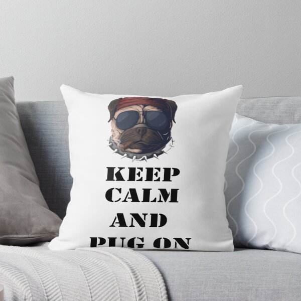 Item preview, keep calm and pug onfor mom for lovers for dad for grandpafor grandmakeep calm and pug on T keep calm and pug on shirtbirthdaygiftchrismas  designed and sold by Cipherstudio.