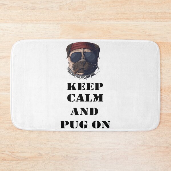 Item preview, keep calm and pug onfor mom for lovers for dad for grandpafor grandmakeep calm and pug on T keep calm and pug on shirtbirthdaygiftchrismas  designed and sold by Cipherstudio.