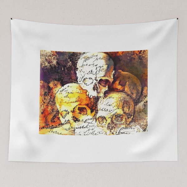 Artikelvorschau, Pyramid of Skulls by Paul Cezanne - writing effect entworfen und verkauft von NickoPrints.