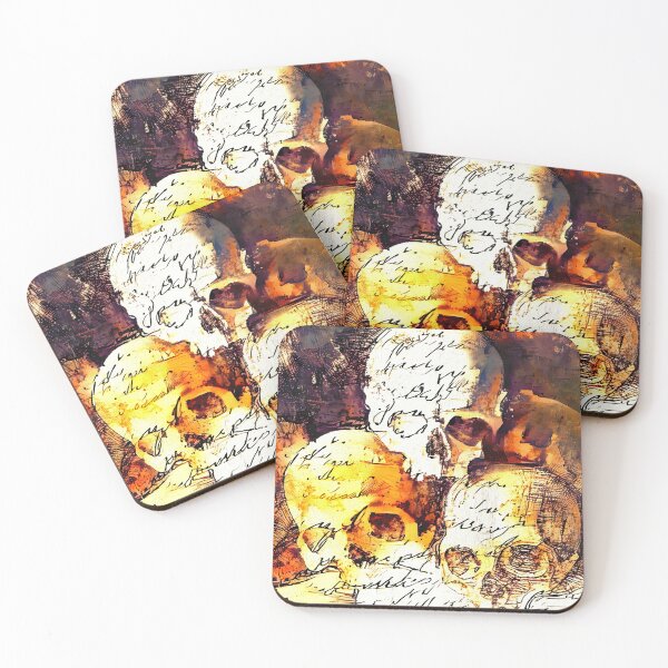 Artikelvorschau, Pyramid of Skulls by Paul Cezanne - writing effect entworfen und verkauft von NickoPrints.