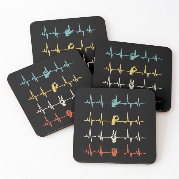 Item preview, ASL Alphabet American Sing Language ASL Teacher Heartbeat designed and sold by ShopTheStyle.