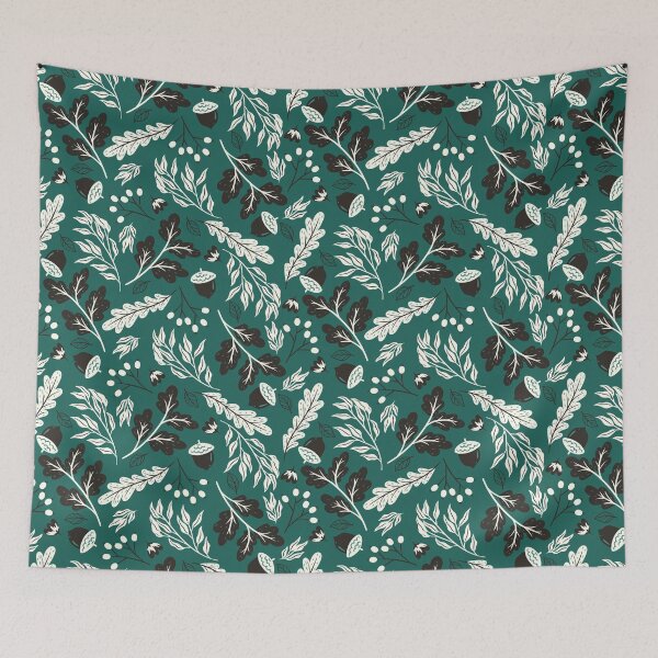 Item preview, pattern with  leaves and acorns designed and sold by burbura.