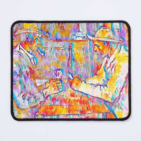 Artikelvorschau, The Card Players by Paul Cezanne - colorful palette knife oil texture entworfen und verkauft von NickoPrints.