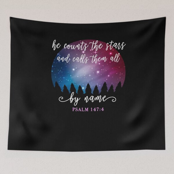 Item preview, Christian Quote Psalm 147:4 designed and sold by Fran Fryberg.