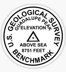Guadalupe Peak, Texas USGS Style Benchmark Sticker