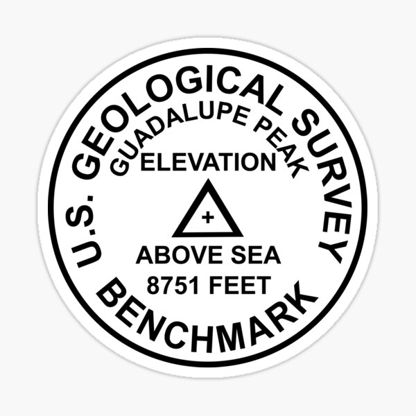Guadalupe Peak, Texas USGS Style Benchmark Sticker