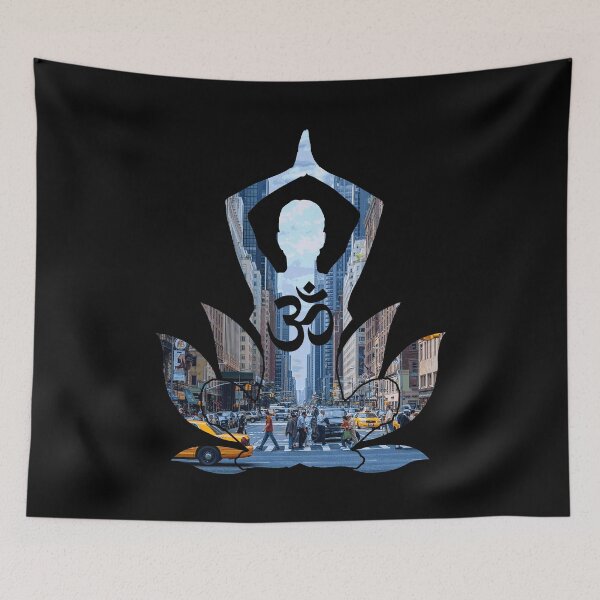 Item preview, OM Namaste Yoga Pose New York City Duality  designed and sold by Garaga.