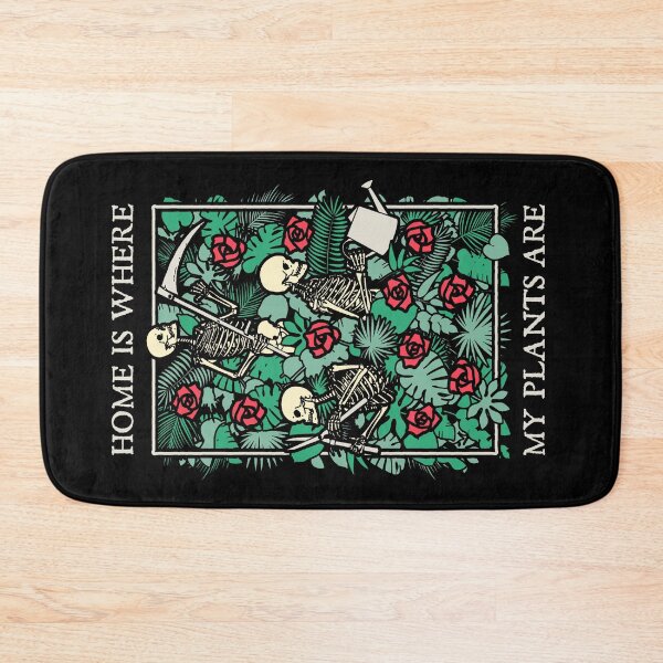 Item preview, Home Is Where My Plants Are Skull Flower Skeleton Gardener designed and sold by GrandeDuc.