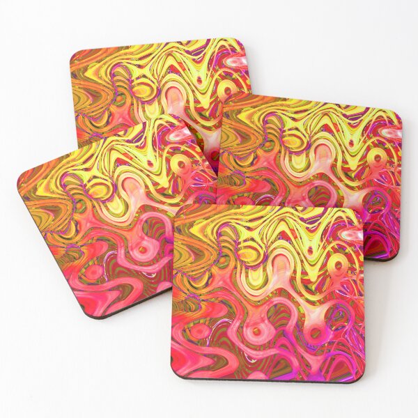 Item preview, Boho Colors Abstract Earthy Mystical Mix Yellow Ochre Burnt Orange Coral Pink Magenta 2 of 4 designed and sold by Beachy.