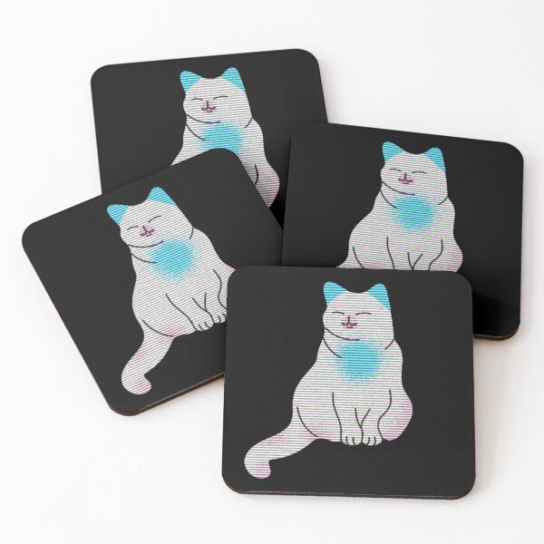 Artikelvorschau, Kawaii Cat Pack/Pretty White Kitty aus der Stadt/Katzenliebhaber Geschenke/Weiß auf Schwarz Niedlichkeit entworfen und verkauft von ChristabellaWwMS.