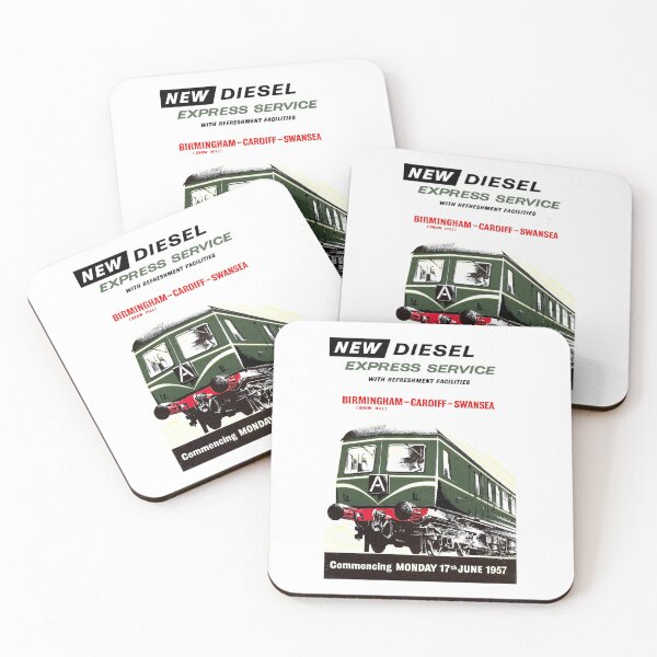 Item preview, DIESEL TRAIN - 1957 BIRMINGHAM TO SWANSEA - ADVERT designed and sold by ThrowbackAds.