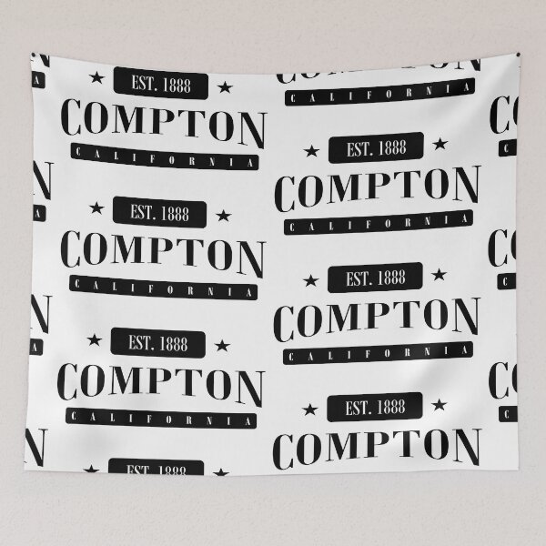 Item preview, Est. Compton. 1888 (negro estándar) designed and sold by The Street Sign Store.