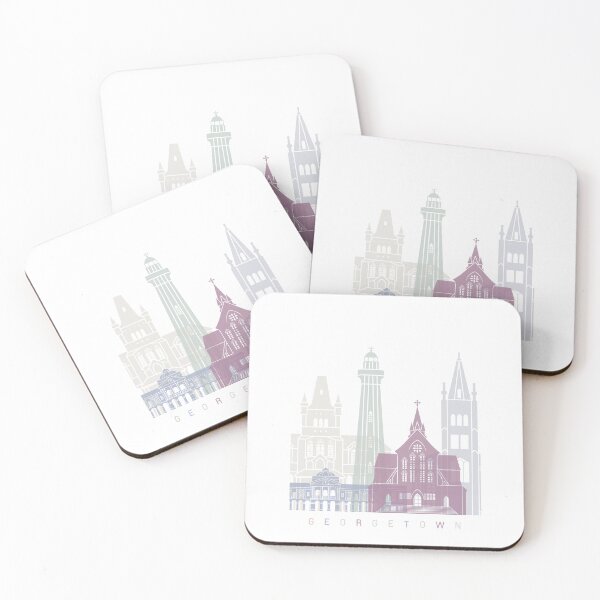 Item preview, GEORGETOWN SKYLINE POSTER PASTEL designed and sold by paulrommer.