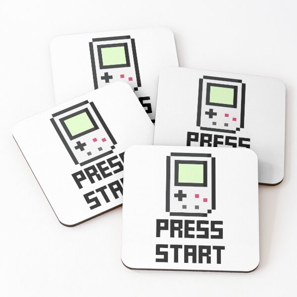 Item preview, Retro Pixel Art Drawing of a Portable Game Console With Press Start Quote Black Color designed and sold by RiciPaneto.