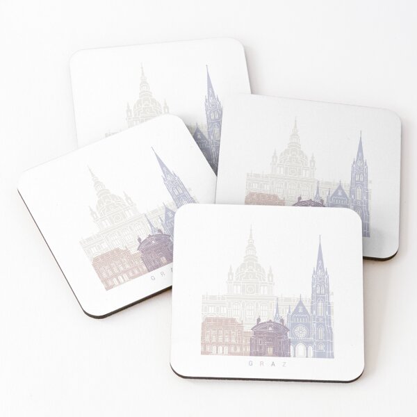 Item preview, GRAZ SKYLINE POSTER PASTEL designed and sold by paulrommer.
