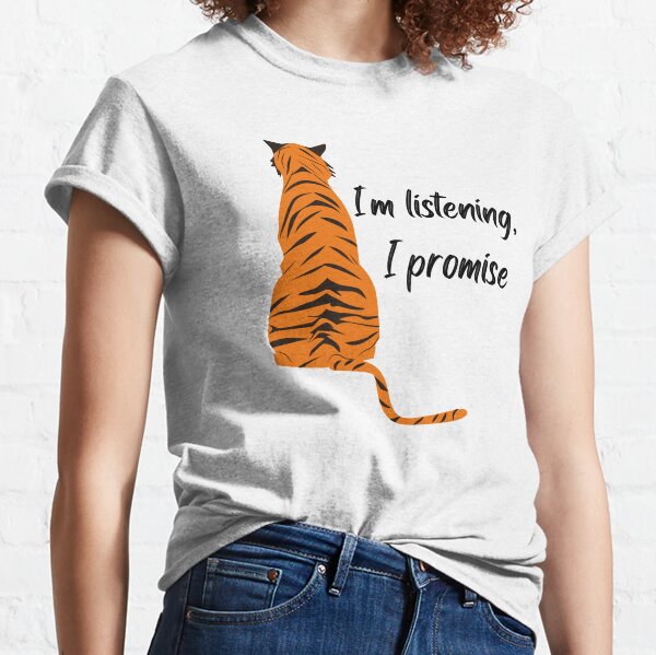 Camisetas en torno al cuello divertidas con estampado de tigre 3D