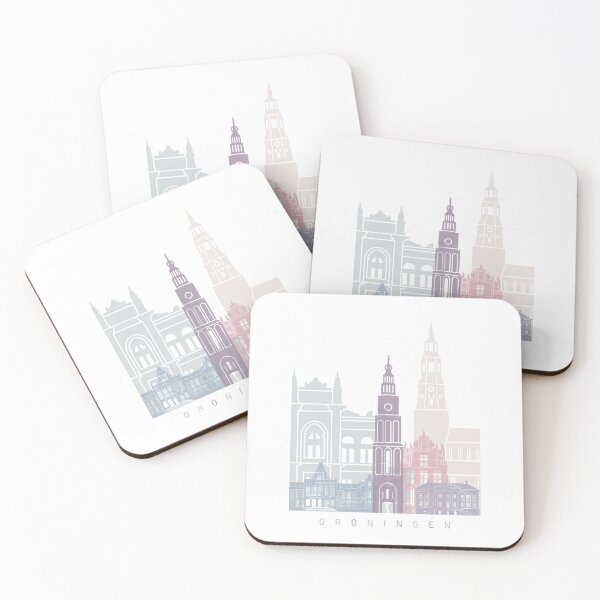 Item preview, GRONINGEN SKYLINE POSTER PASTEL designed and sold by paulrommer.