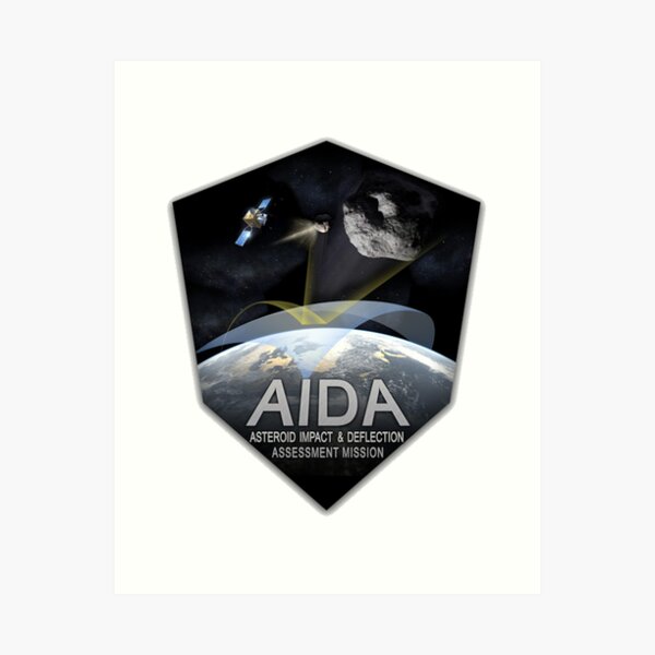 Item preview, Asteroid Impact and Deflection Assesment (AIDA) Mission Logo designed and sold by Nikki SpaceStuffPlus.