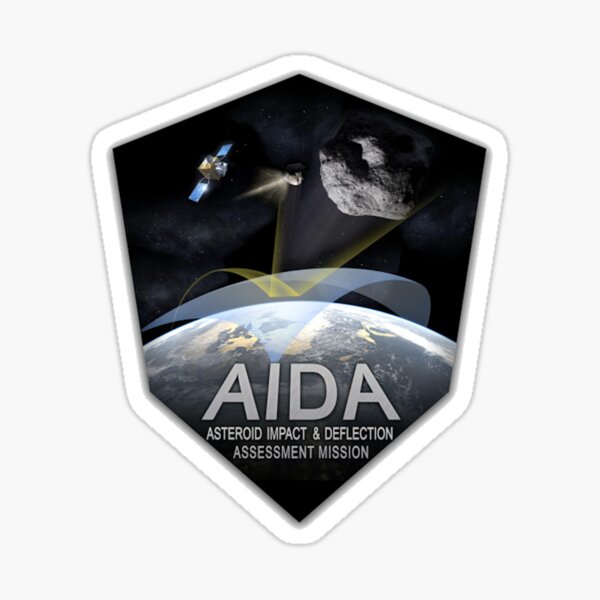 Item preview, Asteroid Impact and Deflection Assesment (AIDA) Mission Logo designed and sold by Nikki SpaceStuffPlus.