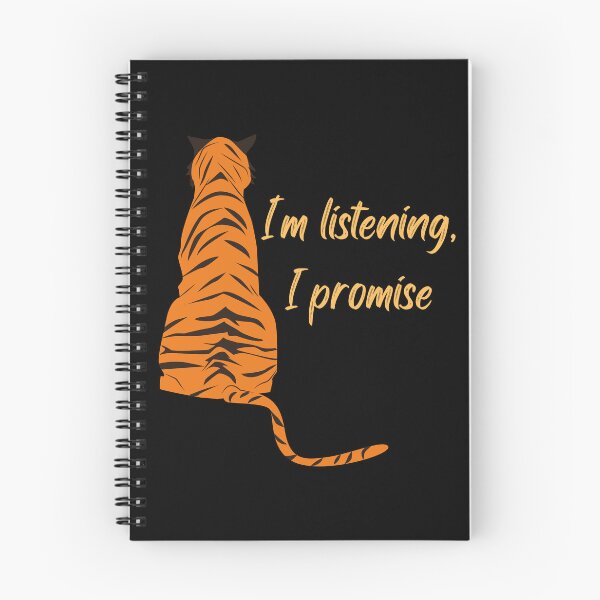 Item preview, I'm Listening, I Promise -  Funny Tiger Design designed and sold by CreativNode.