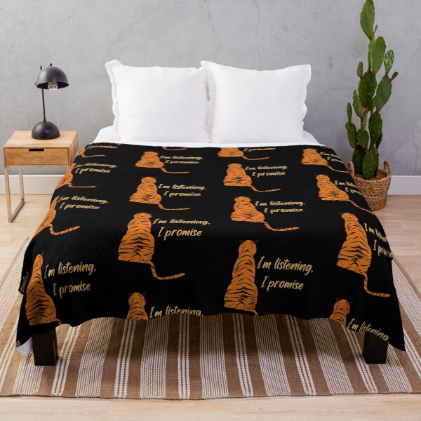 Item preview, I'm Listening, I Promise -  Funny Tiger Design designed and sold by CreativNode.