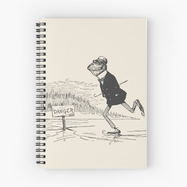 Item preview, Frog Ice Skating on Frozen Lake: Vintage Cottagecore Aesthetic, Skater Toad in Old Style designed and sold by MinistryOfFrogs.