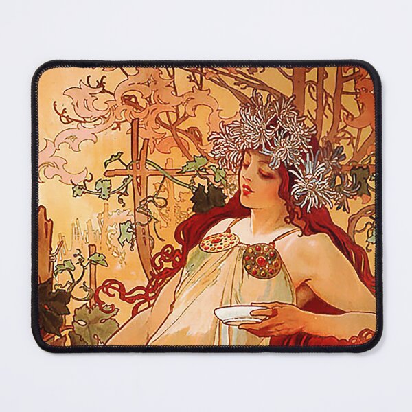 Item preview, Alfons Mucha Autumn designed and sold by OldTimeArt.
