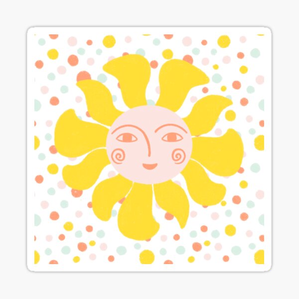 Item preview, Happy sun with colorful polka dots. designed and sold by XiangSlowLife.