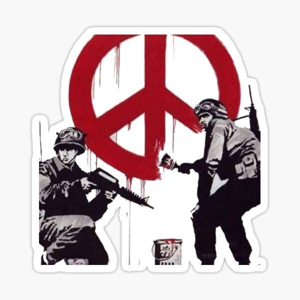 Vista previa del artículo con la obra «BANKSY SOLDIERS PEACE», diseñado y vendido por TheBlankVerse.