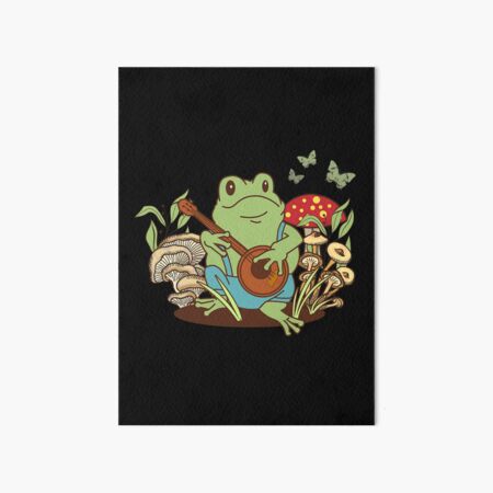 Cute Cottagecore Floral Frog Aesthetic Girls Women Graphic Art