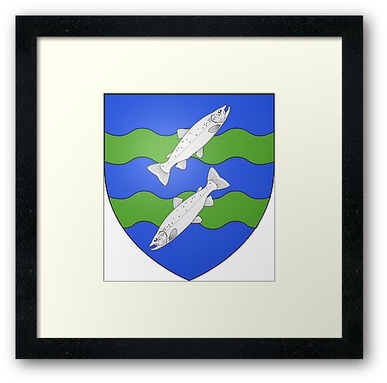 "Mont SaintMichel coat of arms, France" Framed Art Print by Tonbbo
