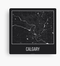 Map of Calgary, Alberta Canvas Print