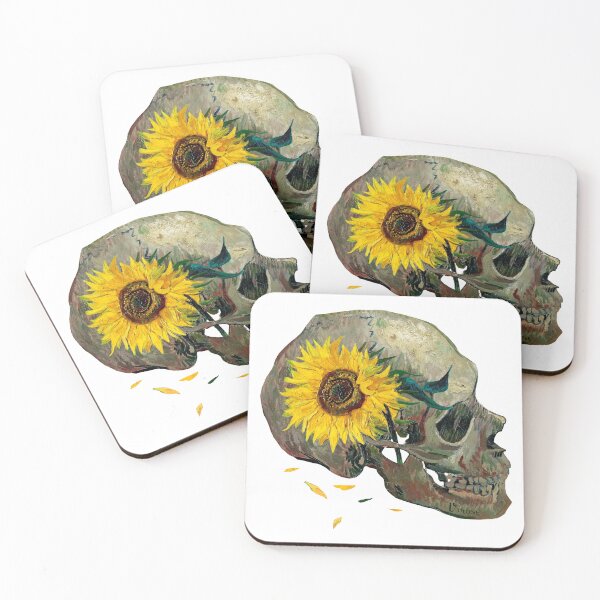 Item preview, Skull with sunflowers - Van Gogh designed and sold by ArtOfSilentium.