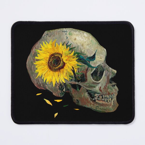 Item preview, Skull with sunflowers - Van Gogh designed and sold by ArtOfSilentium.