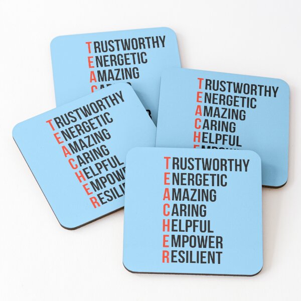 Item preview, Qualities of great Teacher | Trustworthy Energetic Amazing Caring Helpful Empowered Resilient | designed and sold by Tarun Bisht.