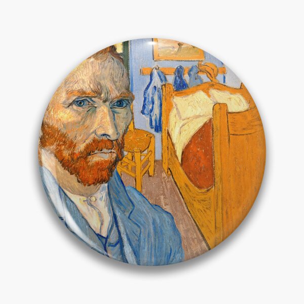 Item preview, The self-portrait of Vincent van Gogh in front of the Bedroom in Arles - digital recreation designed and sold by NickoPrints.
